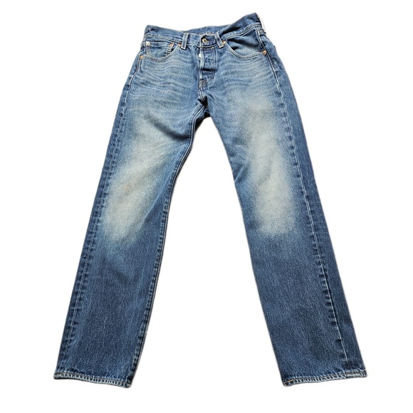 Levi's Denim - Levi's 501 Original Fit Jeans Womens 28x30 Blue Denim Straight Leg Button Fly